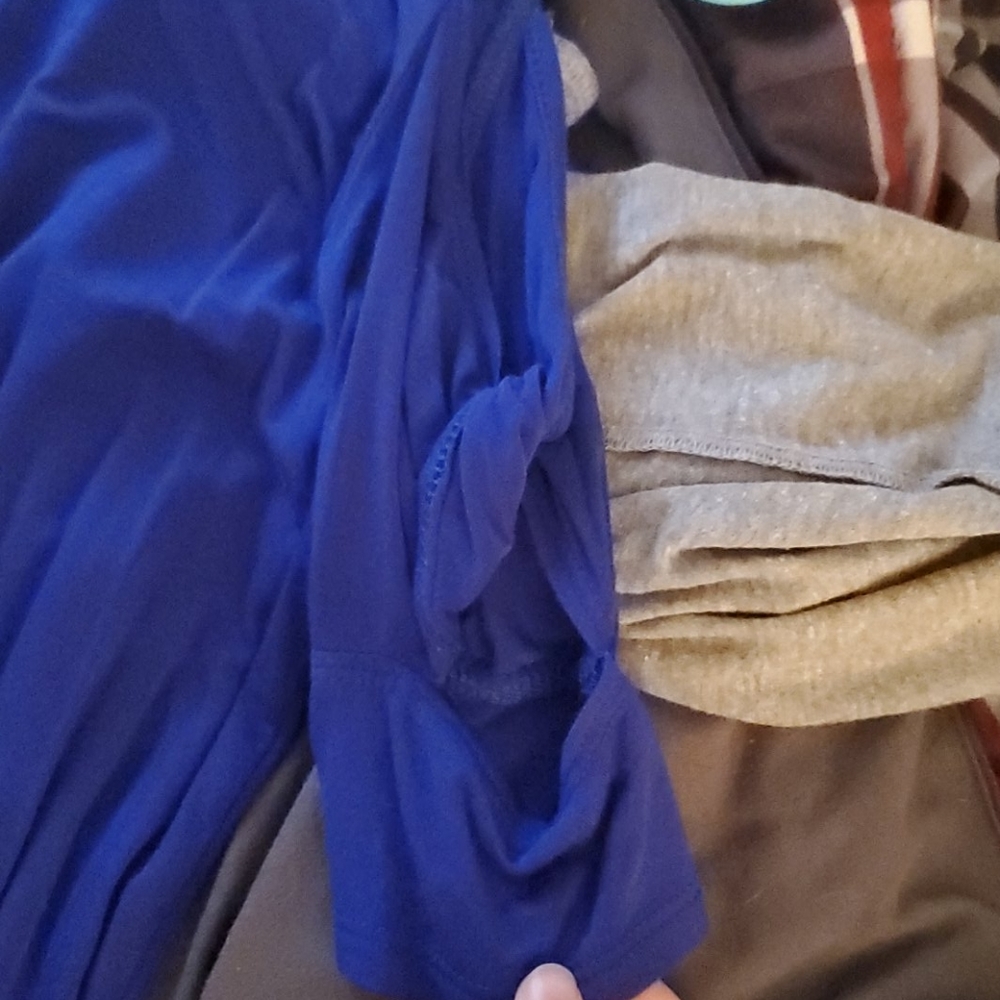 MTS Royal Blue long top with shoulder cut outs - Picture 4 of 7